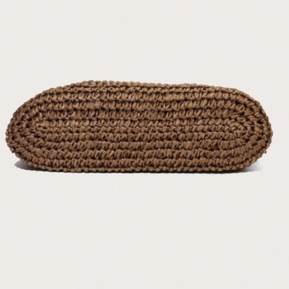 Boho straw large tote top handle summer bag - Picture 14 of 16